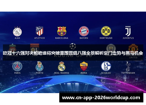 欧冠十六强对决前瞻谁将突破重围晋级八强全景解析豪门走势与黑马机会